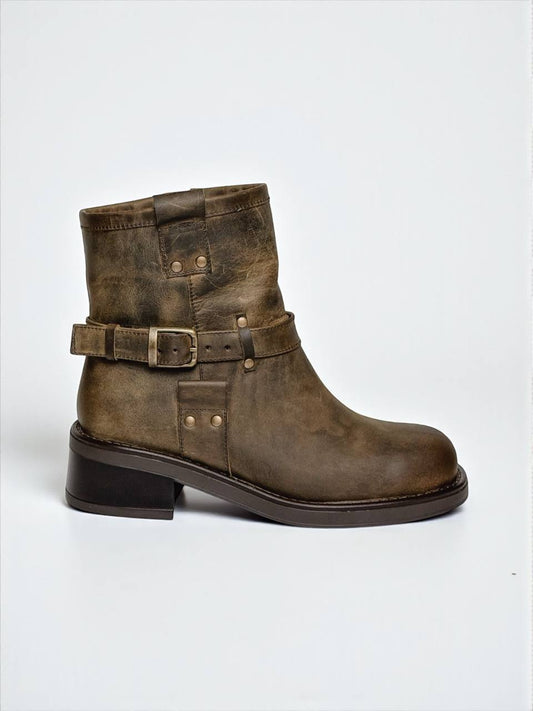 BIKER BOOTS BROWN