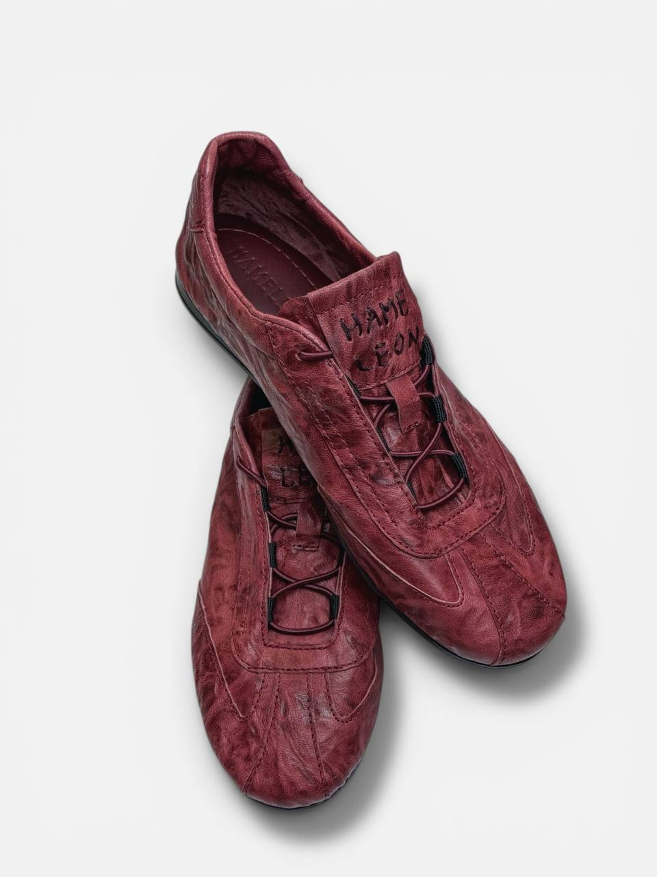 Textured leather detail Flow Garnet sneakers
