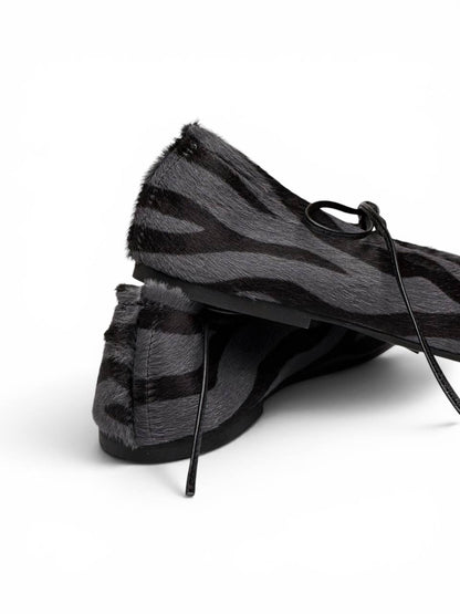 Rear view of Ballet Flats Eclipse handmade leather shoes