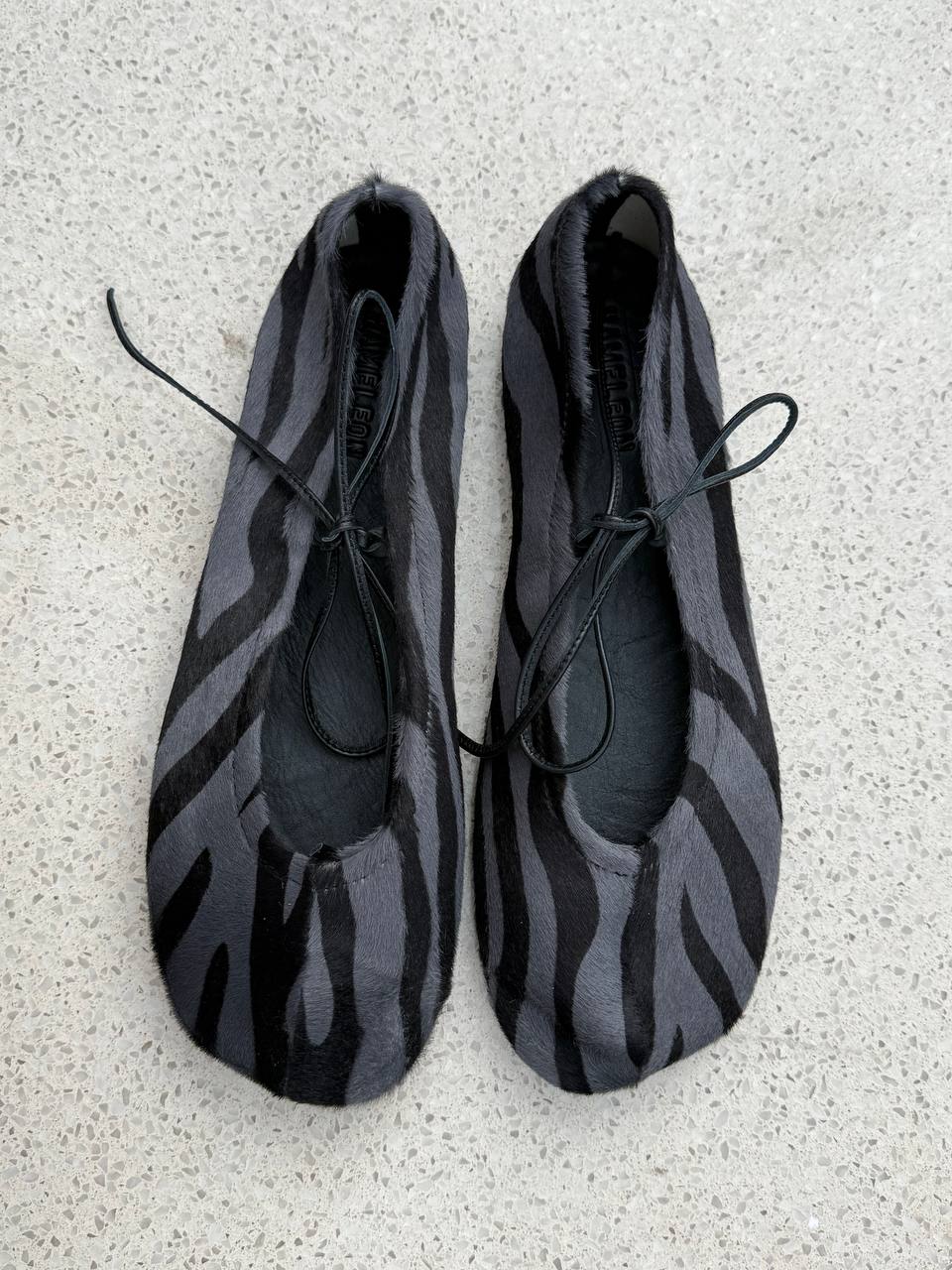 Top view of Ballet Flats Eclipse with square toe