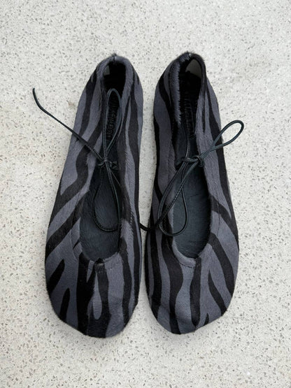 Top view of Ballet Flats Eclipse with square toe