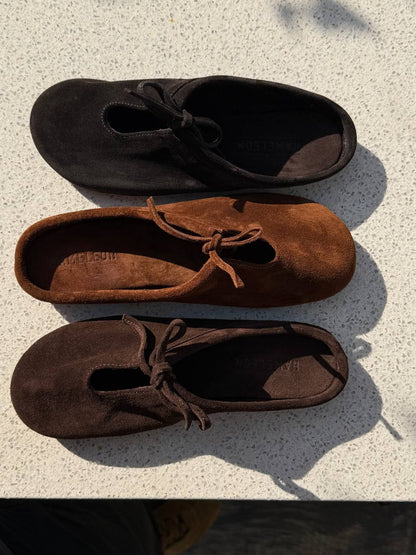 Brown and black suede mules Lulu by HAMELEON