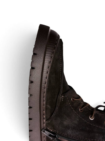 Lugged EVA sole on suede boot Dusk