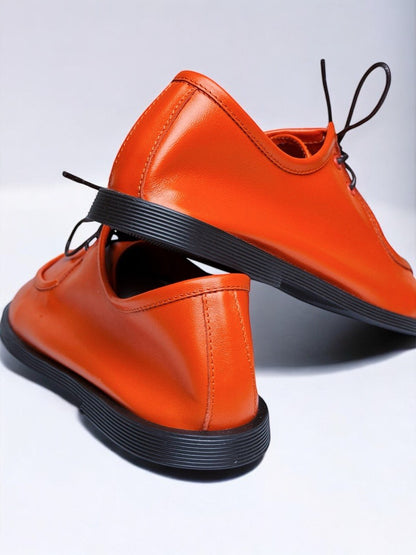 Handmade walkers heel detail smooth leather finish