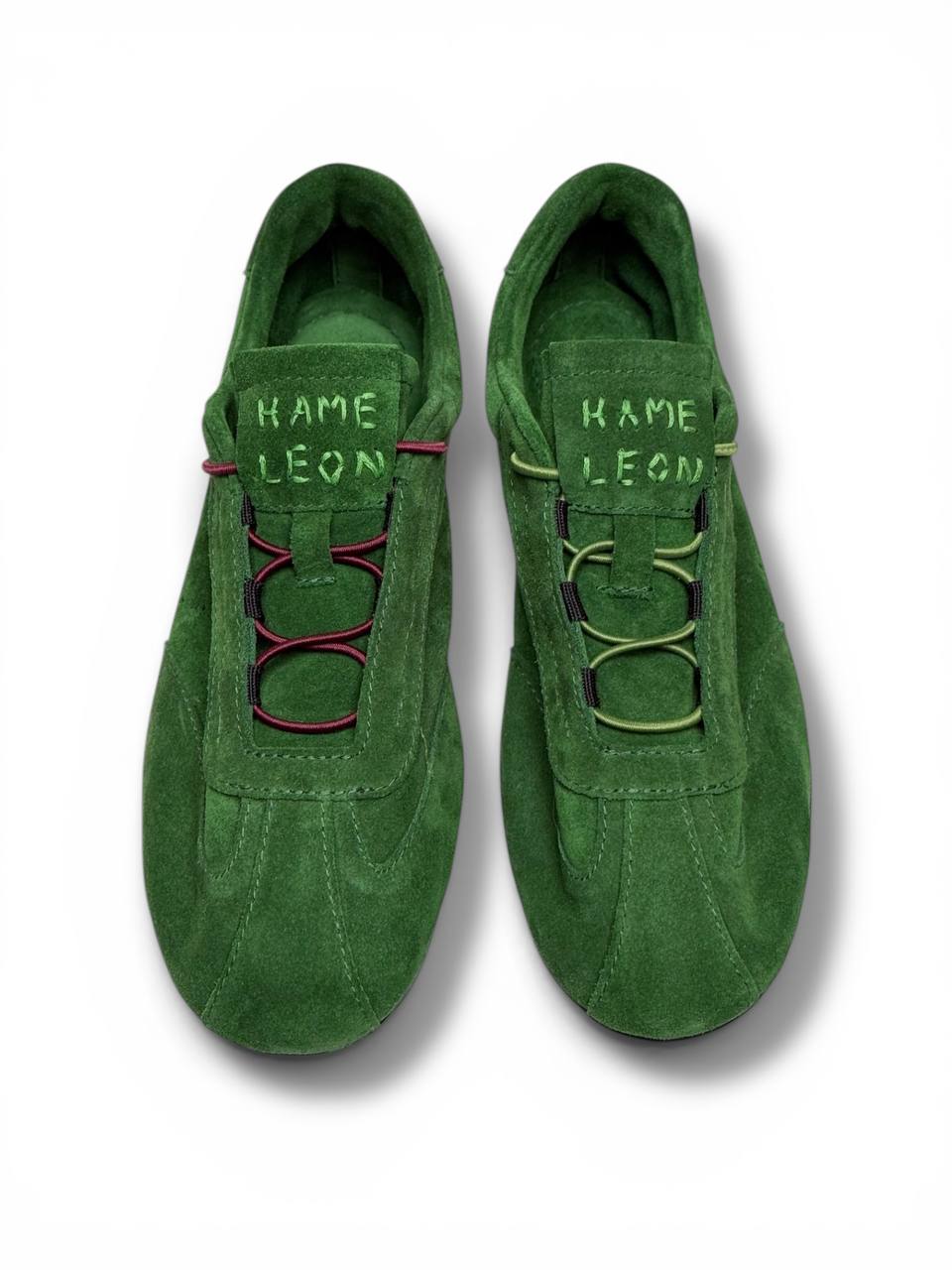 Contrast lace detail suede sneakers レディース スニーカー