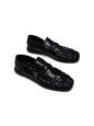 Leather loafers Harry with braided trim and ruched toe details