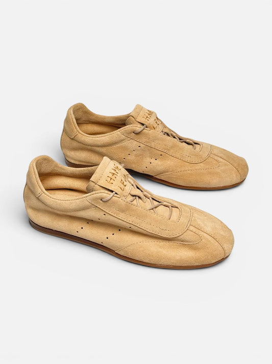 Handmade suede sneakers Flow Sand by HAMELEON
