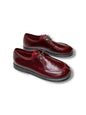 Deep burgundy leather Walkers Carmine with red sheepskin lining