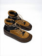 Handmade leather boots Kiona Ember front view HameleonShoes
