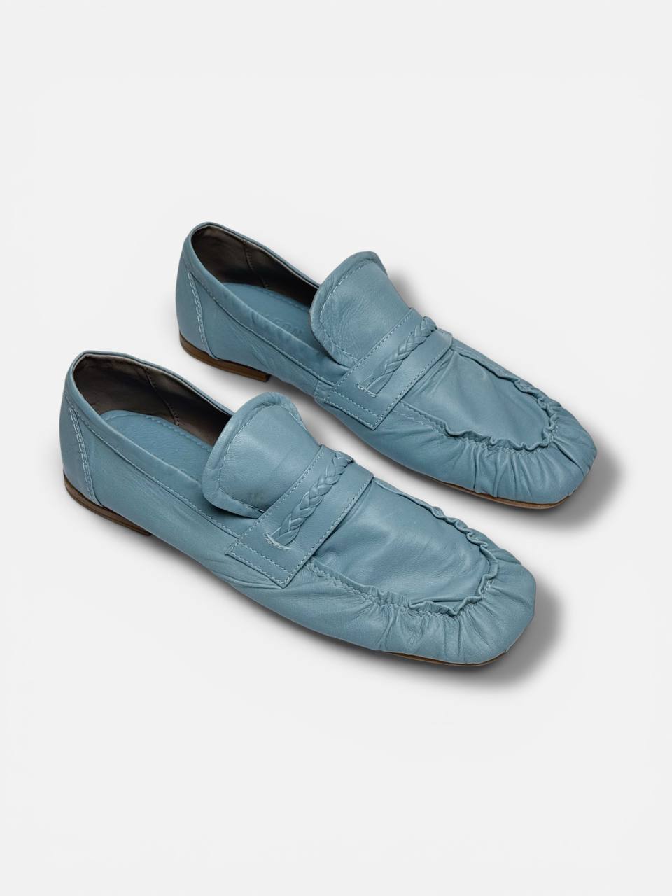 Handmade leather loafers Riviera front view HameleonShoes
