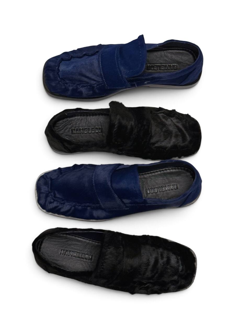 Loafers collection Harry featuring Onyx black and Cobalt blue.