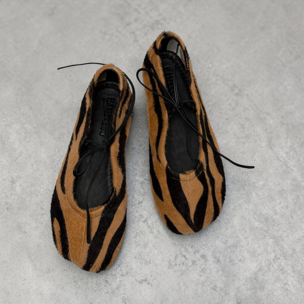 Leather insole ballet flats breathable comfort