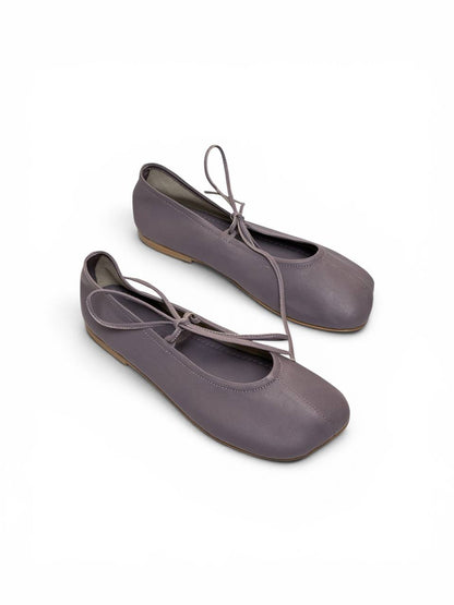 Front detail of Moonstone artisan ballet flats by HAMELEON