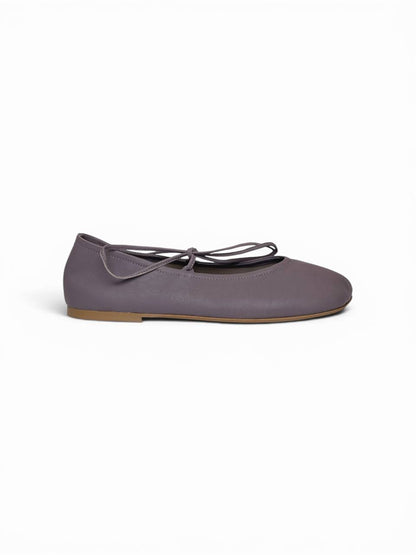 Side profile of Moonstone leather ballet flats