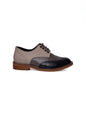 Leather oxford shoes side profile minimal design