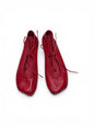 Top view of Ruby Ballet Flats featuring adjustable leather lace detail and minimalist silhouette