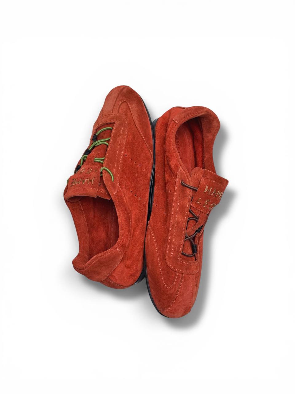 Handmade women’s sneakers in rich terracotta suede tone