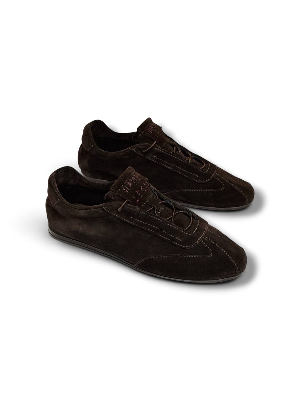 Brown sneakers in soft Italian suede by HAMELEON