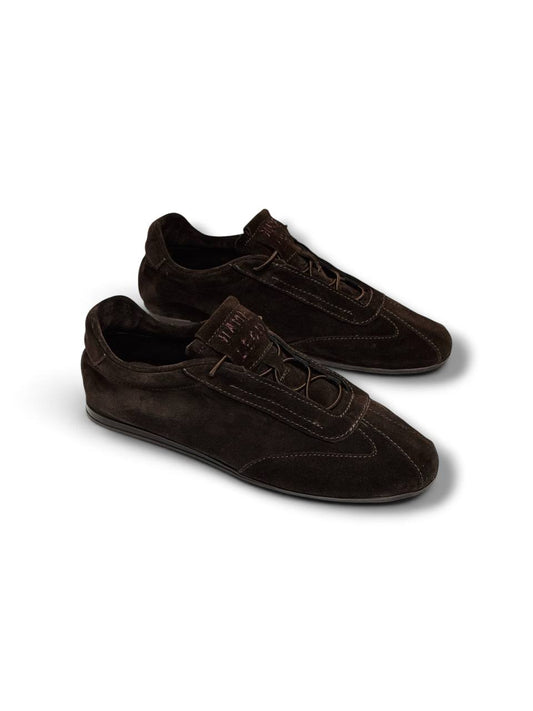 Brown sneakers in soft Italian suede by HAMELEON