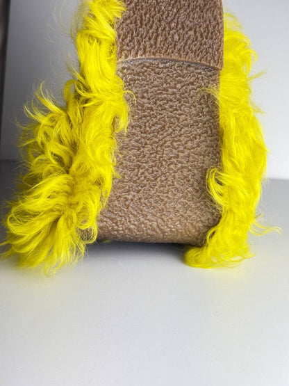 Soft fur clogs lightweight sole detail