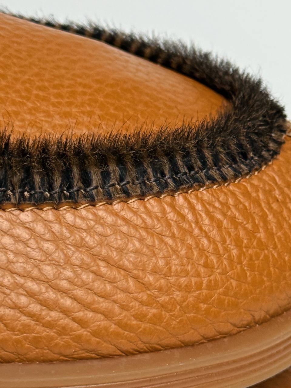 Walkers Amber leather texture close up