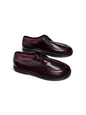 Burgundy leather walker shoes with black EVA soles by HAMELEON