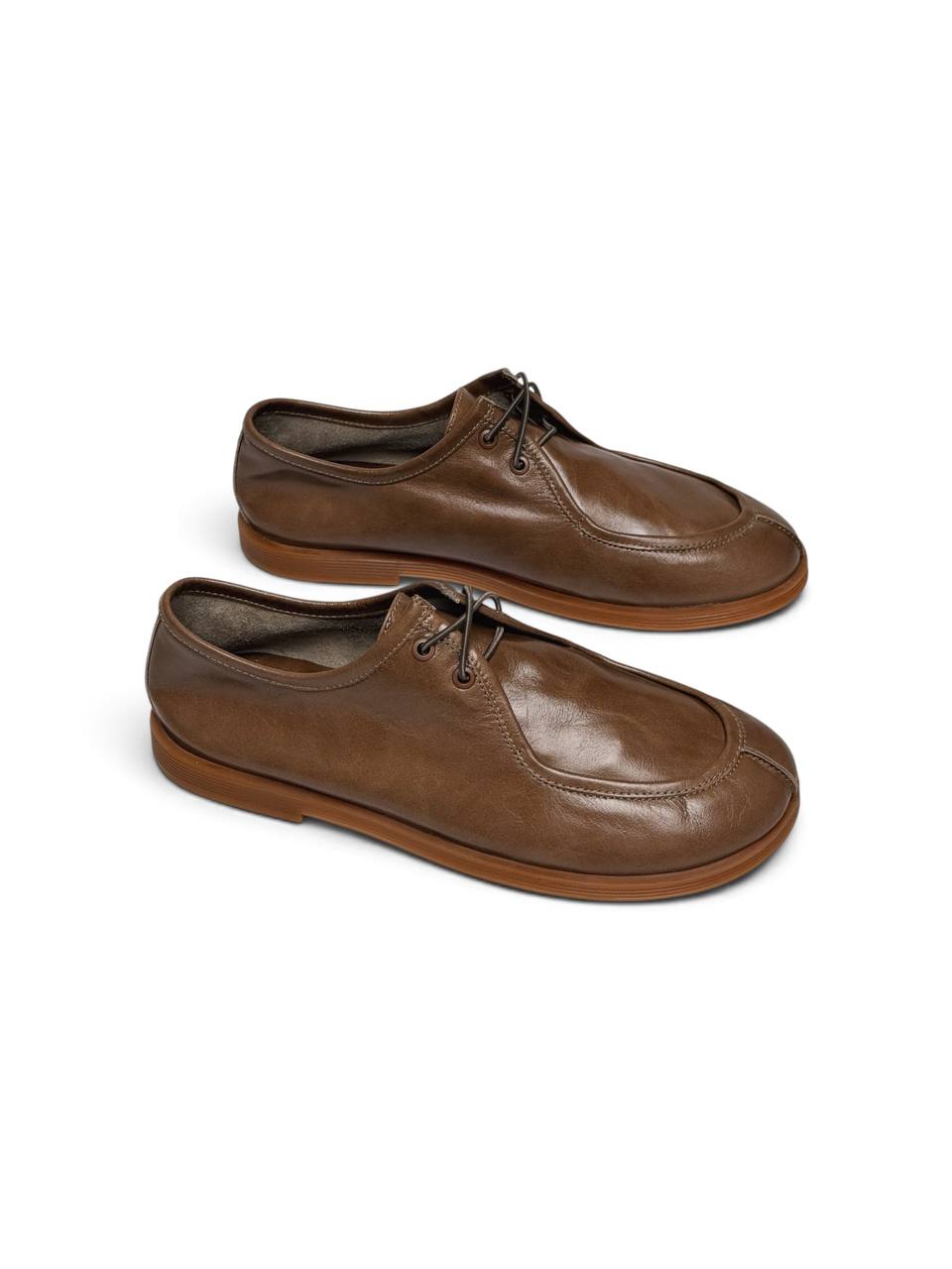 Handmade Walkers Chestnut leather shoes in soft Italian leather by HAMELEON